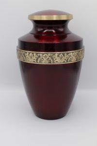 Grecian Crimson Cremation Urn