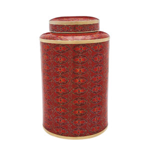 Red Rossette Cloisonné - Cremation Urn