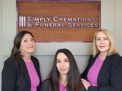 Shona <small>- Funeral Director’s Assistant</small> Mallory and Leslie <small>- Licensed Funeral Directors/Embalmers</small> Simply Cremations Victoria Team